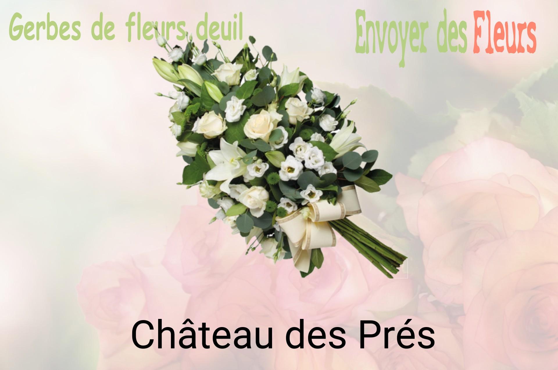 Gerbe de fleurs de deuil livrée à Château-des-Prés